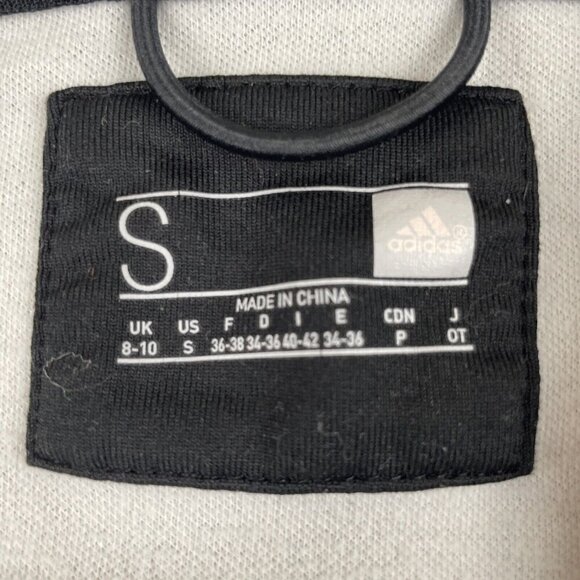 Adidas Full Zip Hoodie Sweatshirt Jacket Women’s Small Gray Thumb Holes Pockets - Picture 6 of 11